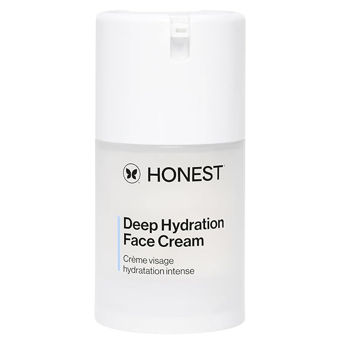Honest Beauty Deep Hydration Face Cream for Dry Skin,Hydrates and Supports Natural Moisture Barrier,Hypoallergenic,Gentle Sensitive,1.7 fl oz,(Pack of 2)