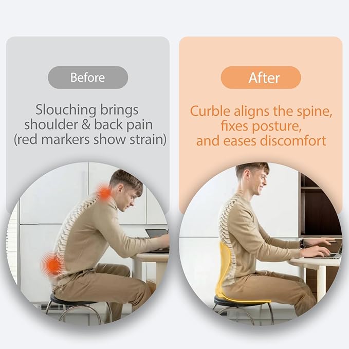 Lumbar Ergonomic Support for Office Chair Back Lumbar Support Ergonomic Back Support Pad Suitable for Office Chairs Grey