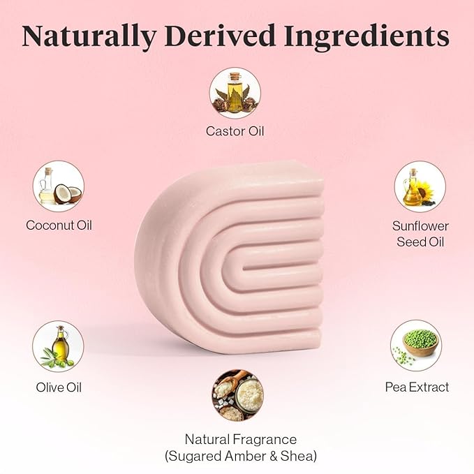 Kitsch Castor Oil Conditioner Bar Soap - Hydrating & Moisturizing Hair Care - Organic Castor Oil Conditioner for Hair Growth & Scalp Nourishment - Silicone & Paraben-Free, Vegan, Made in USA - 2.7oz