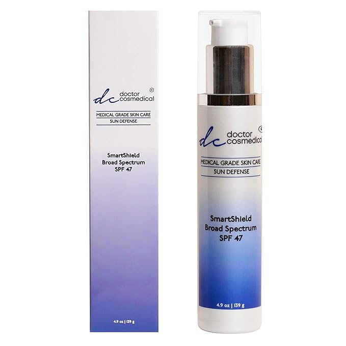 Face Sunscreen Cream | Smart Shield Spectrum SPF 47 | Facial Sunscreen Cream for Combo, Dry, Normal and Sensitive Skin | Professional Grade Botanical Sunscreen SPF 47 | 4.9 Oz / 139g