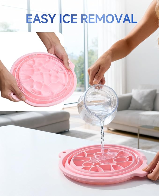 Foldable Silicone Face Ice Bath Bowl, Built-in Ice Tray for Cold Therapy Facial Basin, Skin Tightening & Puffiness Reduction, Ideal for Home, Spa & Travel Use