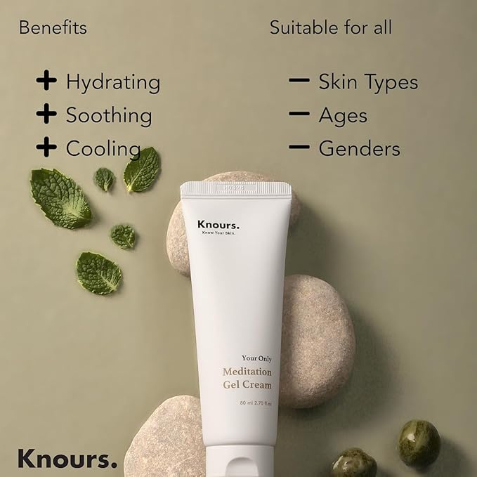 Light Weight Water Based Gel Moisturizer, Vegan Peppermint Squalane & Ceramide NP Hydrating Soothing Cooling (80ml 2.7 fl oz.)