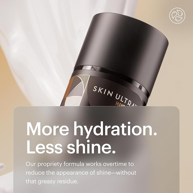 MANSCAPED® Skin Ultra™ Face Moisturizer - Men's Daily Hydrating Skincare Lotion Infused with Hyaluronic Acid, Vitamin E & Shea Butter, Non-Greasy, Fast Absorbing, 2 fl oz