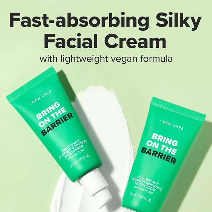 I DEW CARE Lightweight Boosting Moisturizer - Bring On The Barrier | Strengthening, Soothing for Combination Skin and Oily Skin, Balance Excess Sebum, Fast Absorption, Hydrating, 50mL