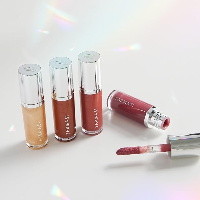 FARMASi Tinted Lip Plumper, Plumping Lip Gloss, Promoting Natural Circulation for Fuller, Younger Looking Lips, Hydrating, High-Shine, Volumizes, Merry Berry