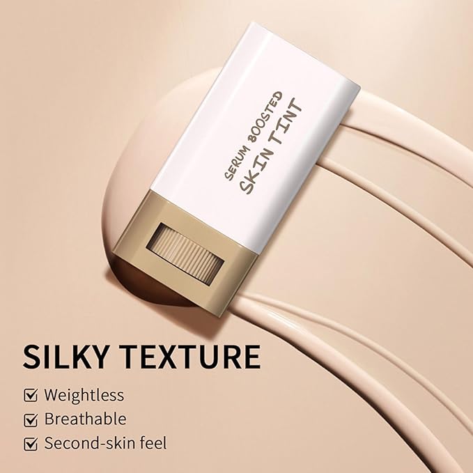 Beauty Balm Serum Boosted Skin Tint, Foundation Makeup Stick Hydrating Tinted Moisturizer, Lightweight and Buildable Solid Tinted Hydrating Serum Foundation Contour Stick, Natural Finish(01#)