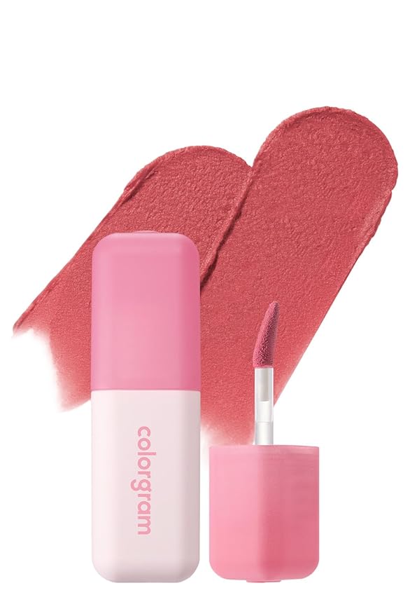 COLORGRAM NUDE BLUR TINT 18 AMAZING BERRY | K-Beauty Makeup, Soft-Focus Matte Lip Stain, 2-in-3 Lip & Cheek | Lightweight Blurring Tint for a Smooth & Airbrushed Finish, Non-Sticky Formula