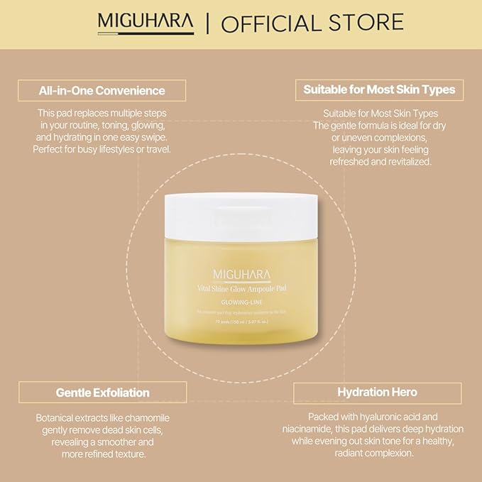 Vital Shine Glow Ampoule Pad | Toner Pad (150ml/5.07 fl.oz.)