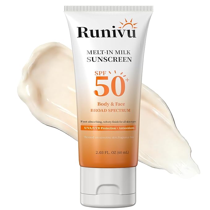 Sunscreen with SPF 50+,Sunscreen for Face PA++++ with Broad Spectrum UVA/UVB Protection,Face Sunscreen with Vitamin E,Oxybenzone-Free,Fragrance-Free for All Skin Tones,2.03 FL.Oz