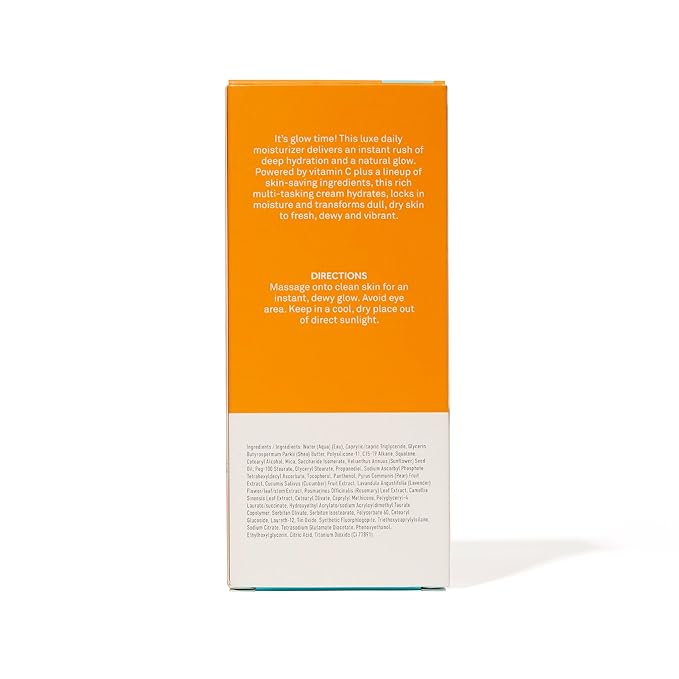 Bliss Glow Rush Vitamin C Luminous Daily Moisturizer | Brightening, Hydrating & Soothing | With Ultra-Stable Vitamin C, Vitamin E, Squalane & Shea Butter