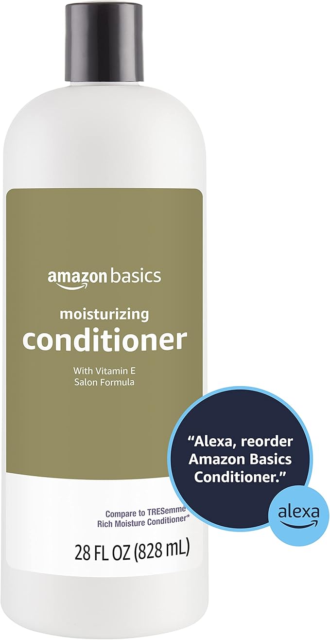 Amazon Basics Conditioner, 28 Fluid Ounce | Moisture Rich | Pack of 2