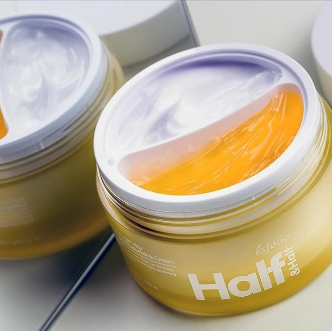 esfolio Made in Korea Half and Half Vita Collagen Moisturizing Cream 3.53 OZ – Half Day and Half Night Cream - Lightweight Daily Face Moisturizer with Vitamin Complex – Smooth and Soft