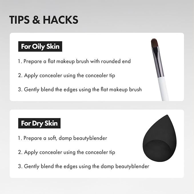 [NEW] LUNA Long Lasting Tip Concealer 21C | Moisturizing Liquid Type | Full Coverage for Dark Circles, Fine Lines & Redness | Korean Makeup, 0.26 oz