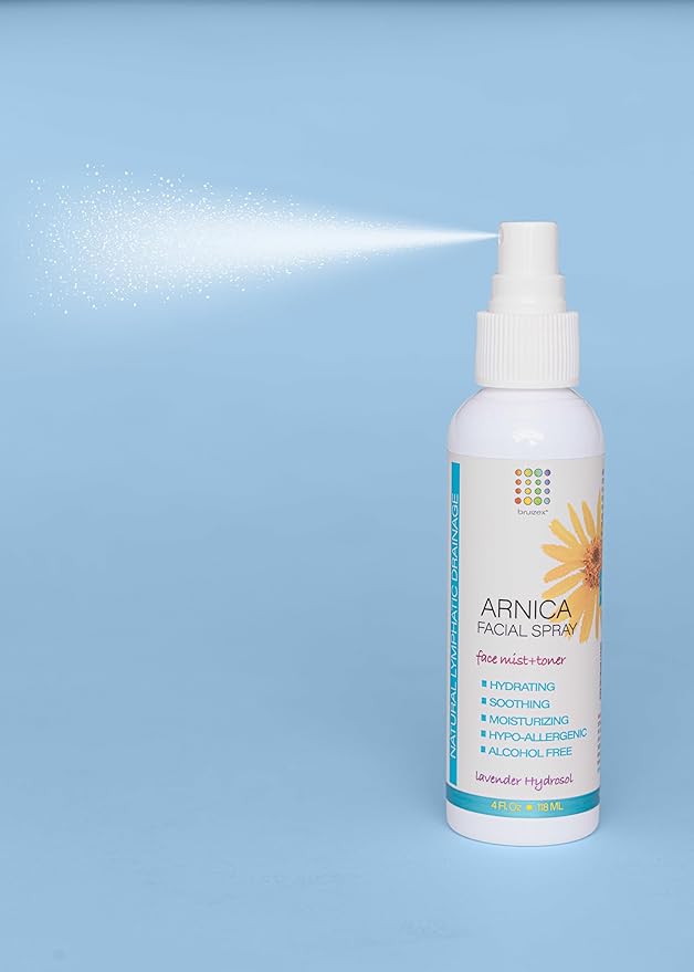 Bruizex Arnica Montana Hydrating Face Mist, Soothing & Rejuvenating Facial Spray, Face Toner for Sensitive Skin, Face Puffiness Reduction, Suitable for All Skin Types, Lavender Face Spray, 4 Fl Oz