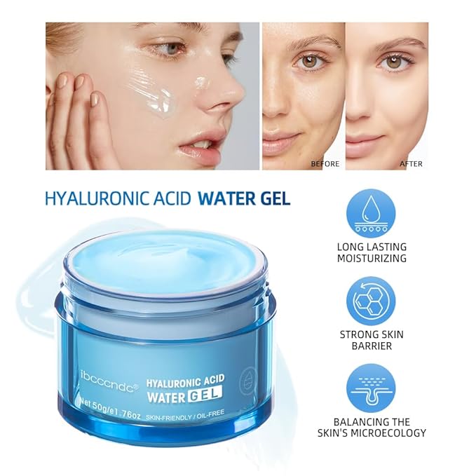 Hydro Boost Hyaluronic Acid Water Gel,Face Moisturizer For Oil Skin,Hyaluronic Acid Formula Combines With Water for Long-lasting Moisturization and Plumped Up Skin-1.76Oz (Water Gel)