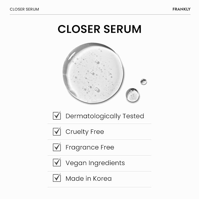 FRANKLY Ultimate Pore Care Set – Cleansing Oil, Closer Serum, AHA 8.05% Toner | BHA & LHA Cleanser + Peptide Serum | Vegan Korean Skin Care | Skincare Gifts