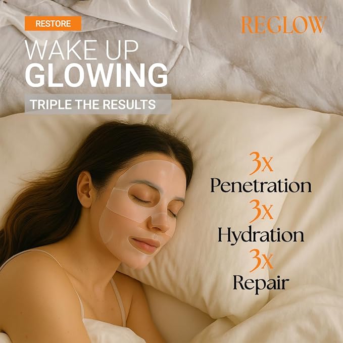 ReGlow Essential Facial Routine Trio - Stem Cell + Exosome Micro-Infusion System (1.5 Month Supply), Bio-Collagen Overnight Mask & Pore Refining EpiClear Toner Pads