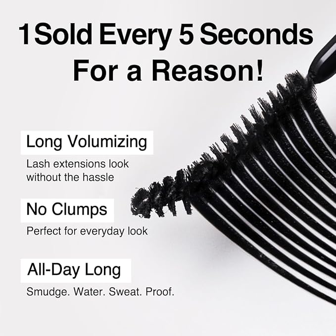 CLIO Kill Lash Superproof Mascara, Waterproof Volumizing Mascara with Curved Brush, Buildable Fullness, Smudge-Resistant Long Wear, Lifted Curl and Clean Definition (002 Volume Curling)