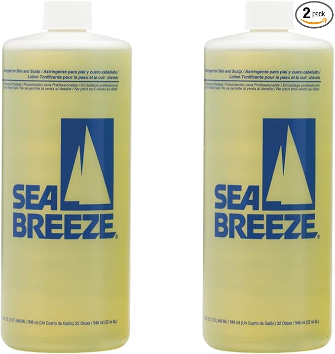 Barber Sea Breeze Astringent For Skin, Scalp & Nails 32 oz HP-SEP0402 (2 Pack)