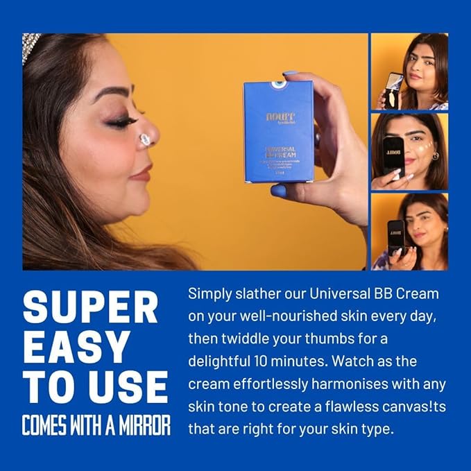 BB Cream – Hydrating Tinted Moisturizer with Buildable Coverage – Universal Shade for All Skin Tones – Lightweight Daily Wear Makeup with Natural Radiant Finish – 30ml