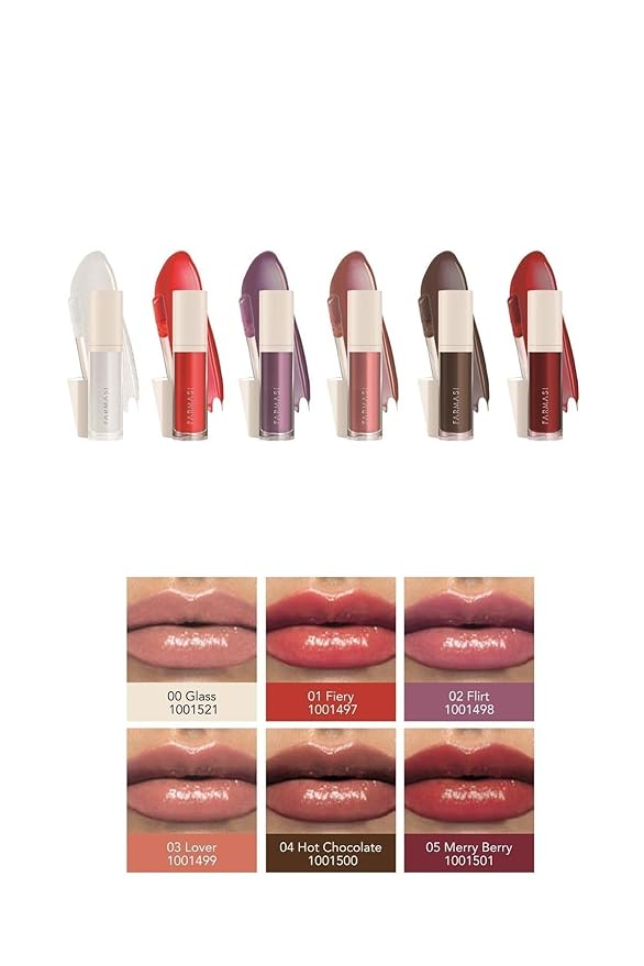 FARMASi Tinted Lip Plumper, Plumping Lip Gloss, Promoting Natural Circulation for Fuller, Younger Looking Lips, Hydrating, High-Shine, Volumizes, Merry Berry