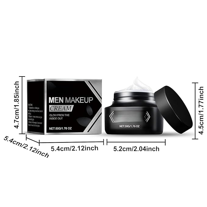 Men's Bare Face Cream, 2025 Light Makeup Concealer for Skin Imperfections, Hydrating and Moisturizing Lazy Beauty Face Cream 50g