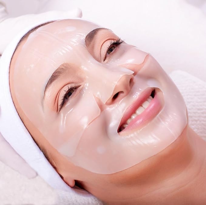 Deep Collagen Face Mask Overnight, Bio- Collagen Mask Real Deep Mask, Hydrating Hydrogel Masks with Low Molecular Collagen for Firming, Elasticity, Pore Minimizing 40g x 5ea Easter Basket Stuffers