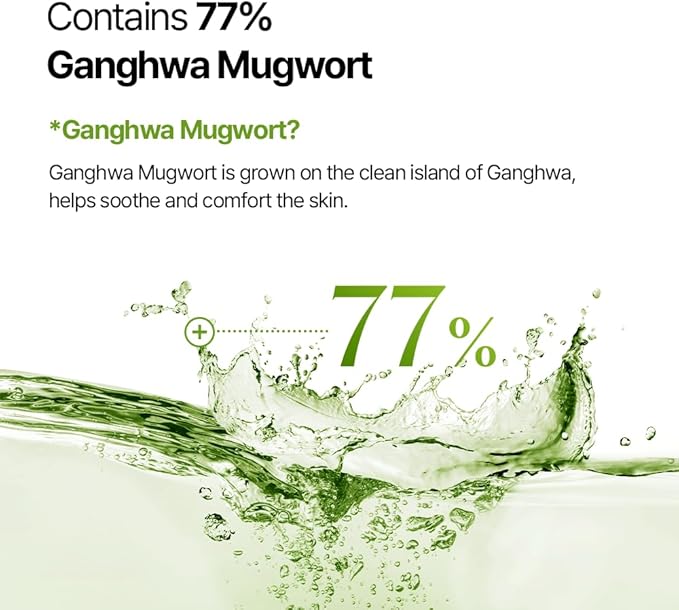NUARIN Ganghwa Mugwart Calming Toner 200ml / 6.76 fl.oz | 77% Ganghwa-Origin Mugwort Extract | LHA Exfoliating Daily Toner for Pore & Sebum Care | Vegan | Korean Skincare