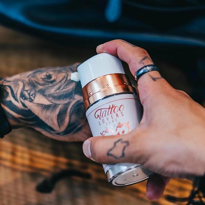 Tattoo Cream by Tattoo Lovers Care Tattoo Aftercare Lotion Moisturizer Promotes Skin Healing Revitalizing for Redness, Swelling, Scabbing, Speed Up Healing Preserves Ink Jojoba Oil, Arnica, Shea 3.4oz