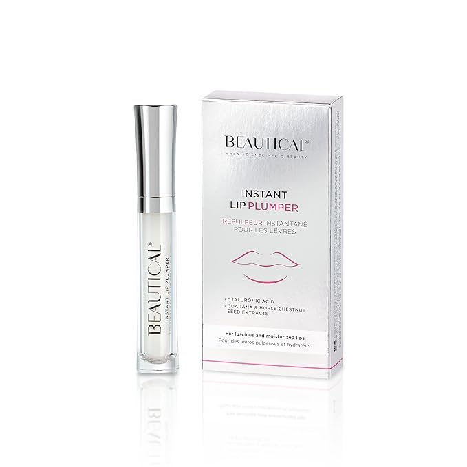 Instant Lip Plumper, Hydrating Lip Serum with Hyaluronic Acid, Guarana & Horse Chestnut Extract, Non-Sticky Moisturizing Lip Plumping Gloss, Anti-Aging Lip Care, 5ml