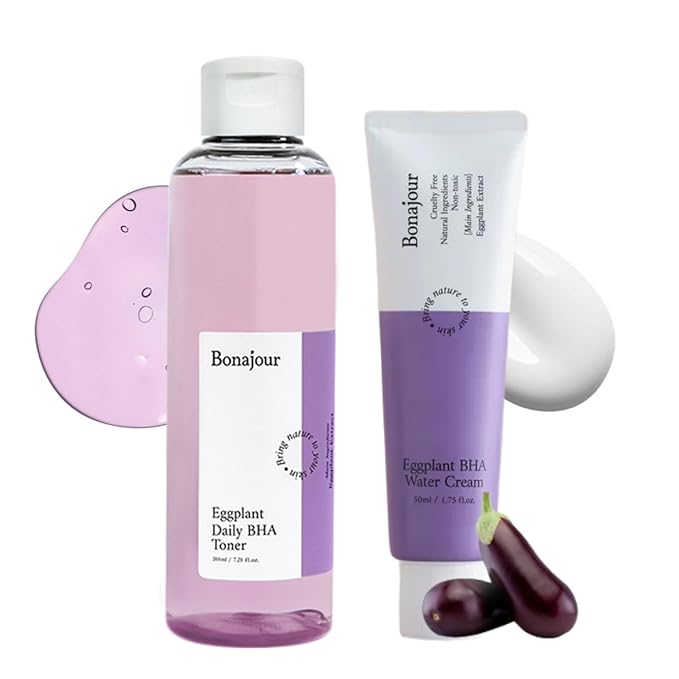 [BONAJOUR] Eggplant Daily BHA Toner & Cream Duo 7.2+1.7 fl.oz