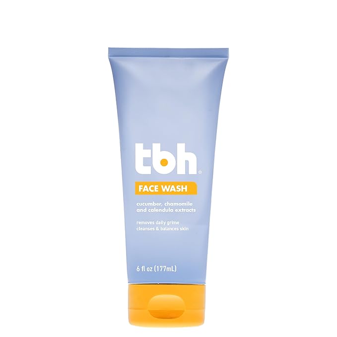 TBH Kids Gentle Gel Face Wash – Hydrating Daily Cleanser for Preteens & Teens – Soothing Chamomile & Calendula for Sensitive, Dry & Oily Skin – Sulfate & Paraben-Free – 6 oz