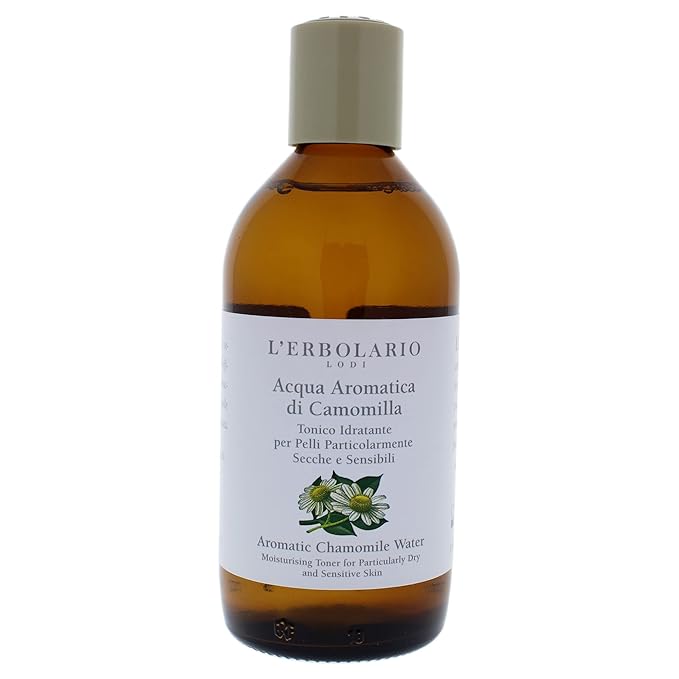 L'Erbolario Aromatic Chamomile Water – Alcohol-Free Face Moisturizer Toner for Dry and Sensitive Skin - Toner for Face to Remove Impurities - 6.7 oz