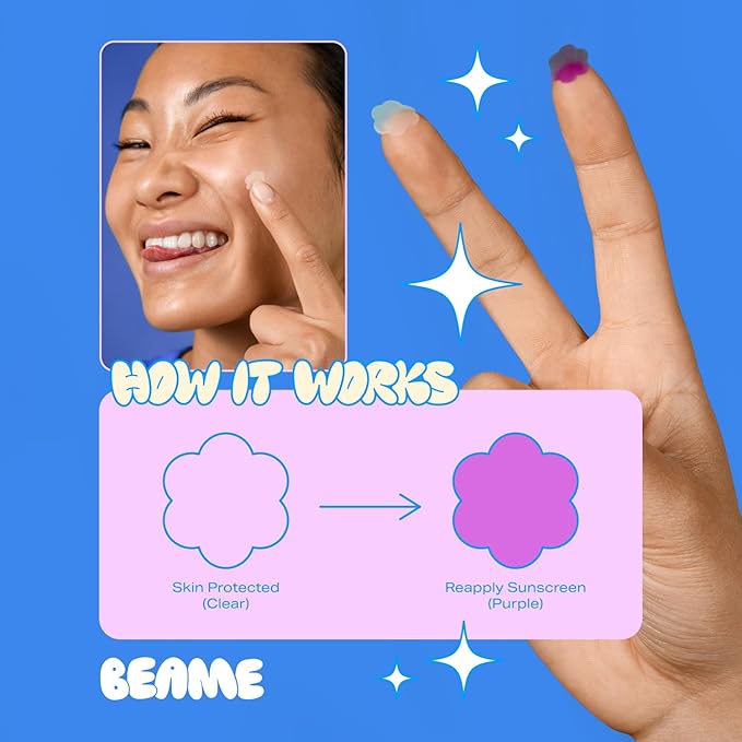 Under The Spotlight™ UV Detection Stickers - Sun Smart Tech That Shows When To Reapply - SPF & UV-Sensing - Water-Resistant & Skin-Safe - Vegan & Cruelty-Free - 36 Stickers, 12mm