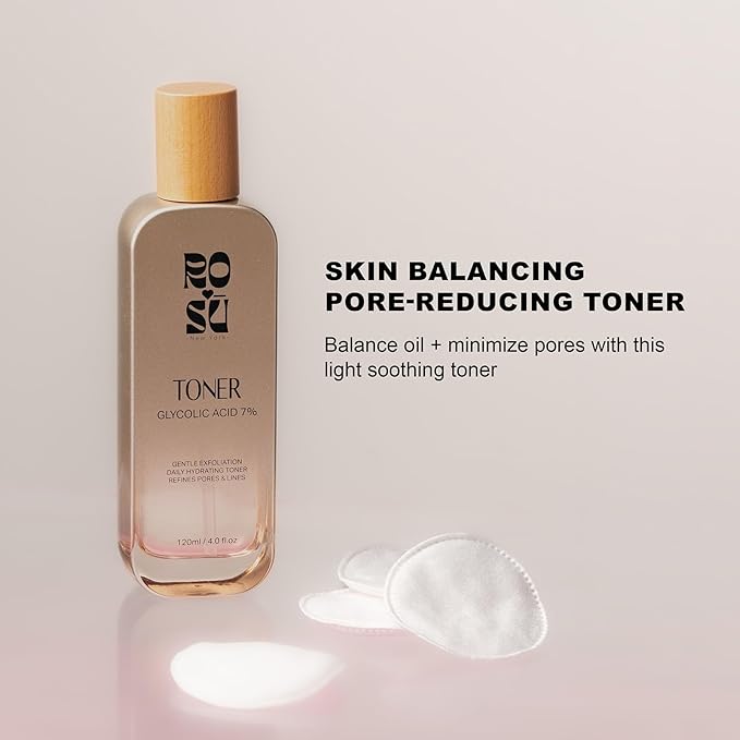 Glycolic Acid 7% Toner - 120 ml Exfoliating Facial Toner, Pore Minimizing, PH Balancing, Alcohol-Free Formula for All Skin Types,Use Daily for Refreshing and Hydrate Skin