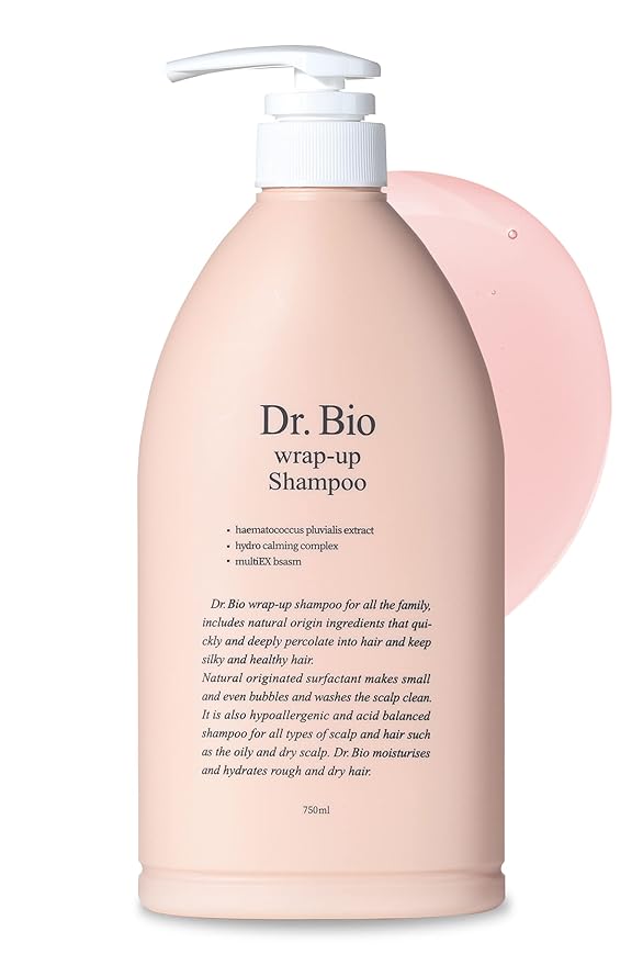Wrap-Up Shampoo, Hydrating and Soothing Hair Shampoo with Probiotcs and Cica, Hair and Scalp Care for Sensitive Scalp, Smooth and Shiny Hair, Vegan, Silicone & Paraben Free, Korean Hair Care