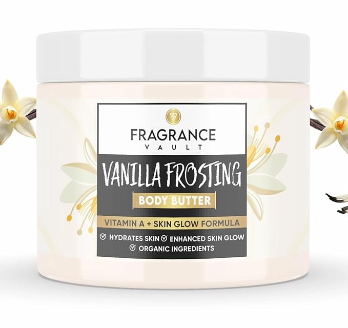 Body Butter Vanilla - Vitamin A for Dry Skin,Skin Repair, & Hydrated Skin - Body Cream Moisturizer, Body Lotion, Vanilla Body Butter - 7 oz.