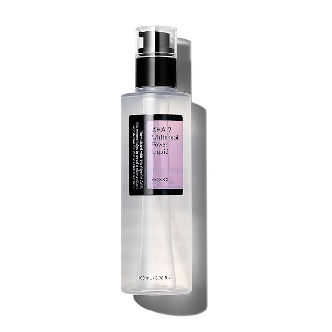 COSRX 7% Glycolic Acid Whitehead Removing Power Liquid, 3.38 fl.oz, AHA Exfoliant, Exfoliating Toner for Face & Body, Pore Minimizer, Korean Skin Care