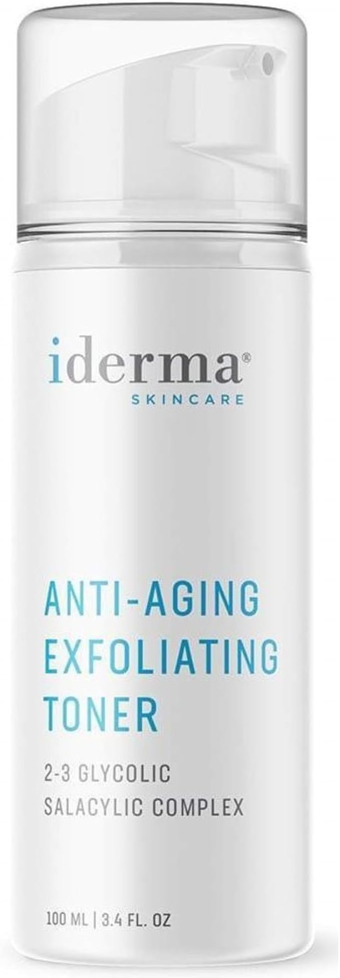 Anti-Aging Exfoliating Facial Toner – Hydrating Toner for Face Formulated for Women, Oily Complexion, Clear Skin, Balanced Texture, Astringent Care, Radiant Appearance, Gentle Face Treatment by iDerma