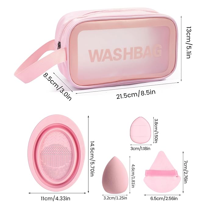 MAANGE Makeup Brush Set 30 Pcs Premium Synthetic Makeup Brushes Foundation Eye Shadow Powder Concealers Highlight Blending Brush Professional Make Up Brush Kit, Pink