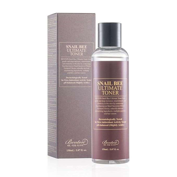 BENTON Snail Bee Ultimate Toner - Anti Aging Toner with Snail Secretion Filtrate - Hydrating & Nourishing Booster to Improve Elasticity and Minimize Wrinkles - Fragrance-Free, 5.07 fl.oz.