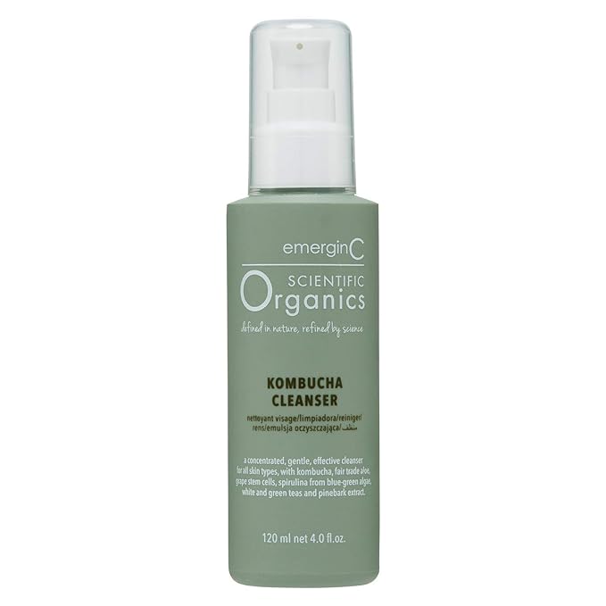 EmerginC Set to Help Improve Skin Tone with Scientific Organics Kombucha Cleanser Wash (4 oz, 120 ml), Soothing Lavender Toner (8.1 oz, 240 ml) & Hyper-Vitalizer Eye Cream Vitamin C (1.7 oz, 50 ml)