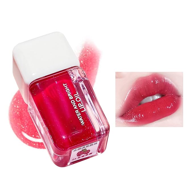 Teen Make up Basket Hydrating Lip Gel Vitamin E Clear Rosehip Oil Bubble Gum Cherry Strawberry Lip Filler Hydrating Cute Makeup Stuff