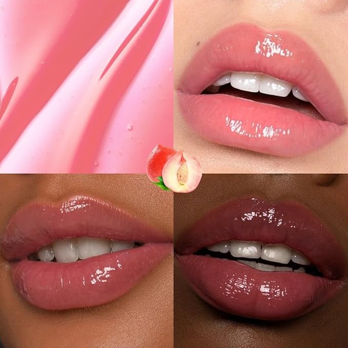 evpct Nourishing Moisturizing Tinted Lip Balm for A Sheer Tint of Color, Softens Smooths Hydrates Moisturizes Lightweight, Lip Care Gloss Plumper Stain for Women Dry & Chapped Lips, 03# PEACH