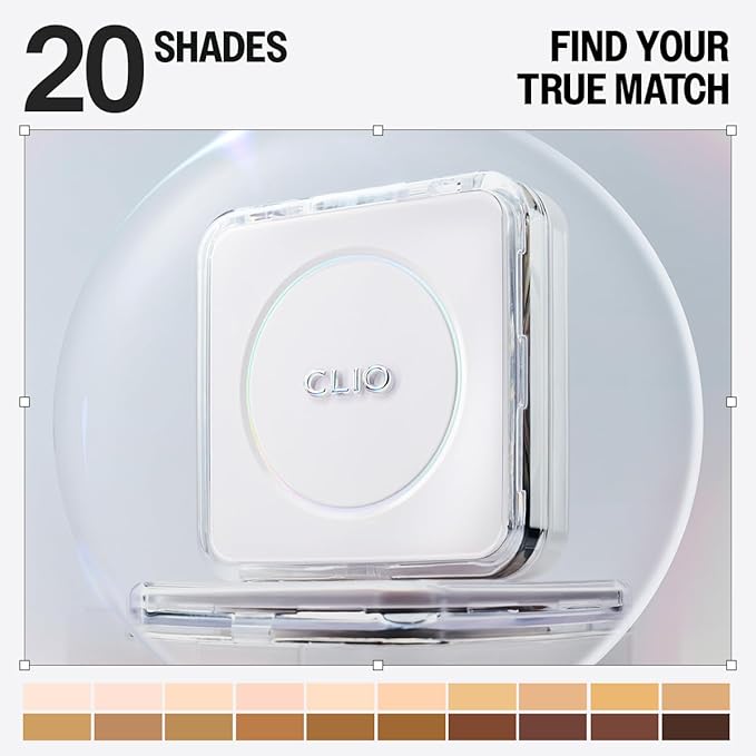 CLIO Kill Cover Founwear Cushion The Original – 20 Shades, Buildable Light to Medium Coverage, Natural Finish, Korean Makeup Foundation, Long-Lasting Skin Fit, 17W CREAM SHELL