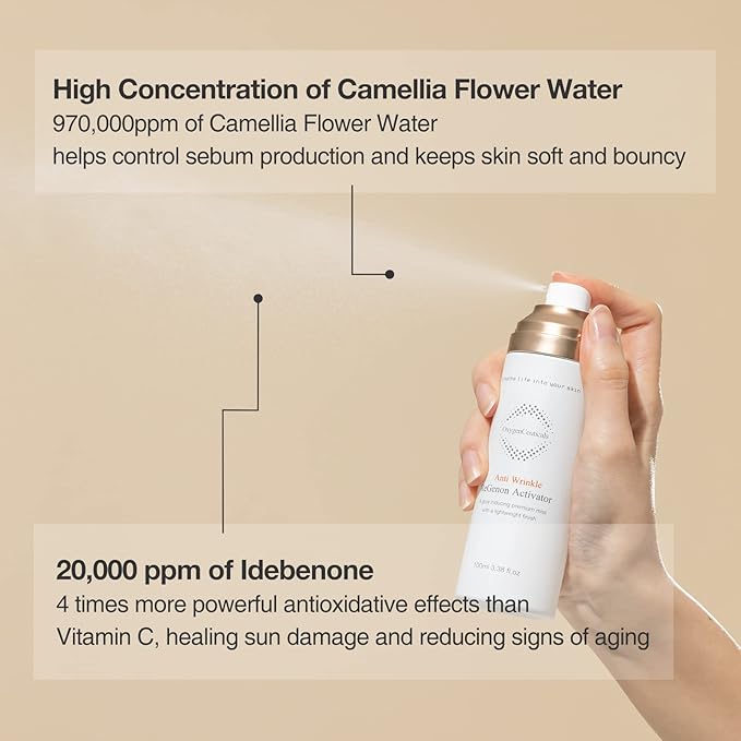 OxygenCeuticals ReGenon Activator – Antioxidant Ampoule Mist with Camellia Flower Water, Oat Seed Extract, Lecithin & Oxygen, Hydrating & Brightening Toner Mist. 3.38 fl.oz (100ml)