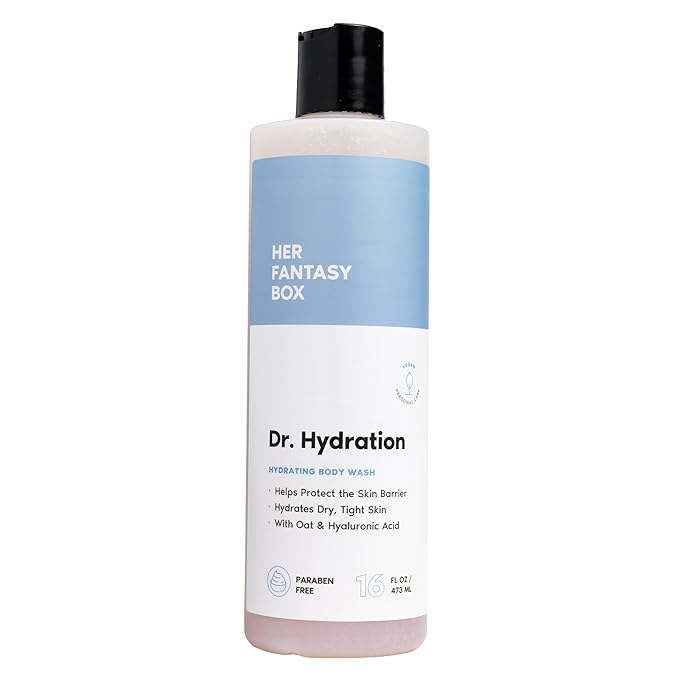 Her Fantasy Box | Dr. Hydration Moisturizing Body Wash – Ultra-Hydrating Cleanser with Hyaluronic Acid & Aloe, Gentle Daily Wash for Soft, Smooth-Feeling Skin, Vegan & pH Balanced (16 oz)