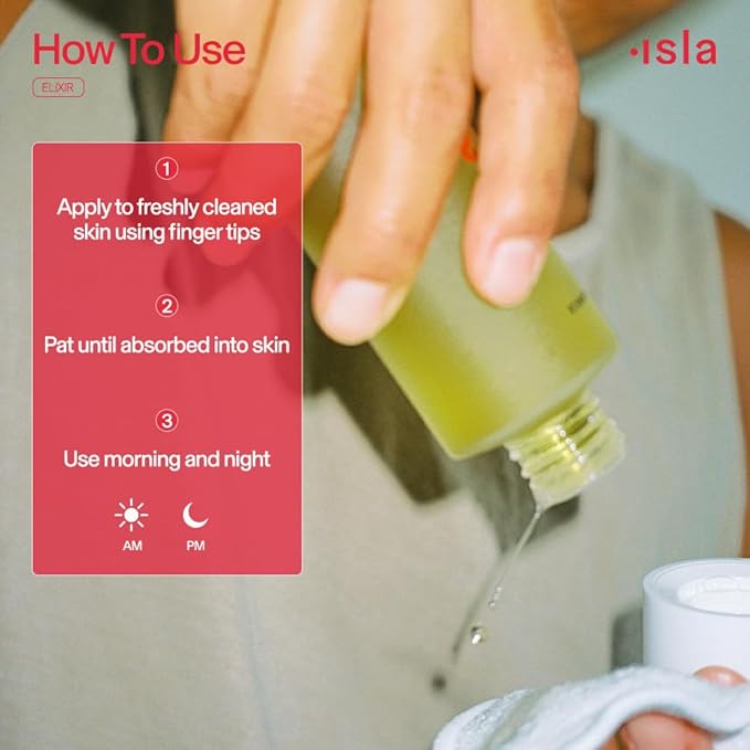 ISLA The Elixir No-Acid Toner, Brightens + Reduces Redness, Wildberry, Glycerin & Botanical Extracts, Hydrates, Evens Tone & Strengthens Skin Barrier, Fragrance-Free, Made in Australia, 4.05 fl oz