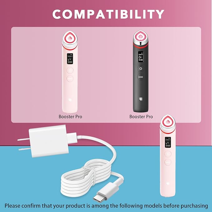 Charger Compatible with Medicube Age-R Booster Pro Replacement Power Adapter USB Charger Cord for Booster Pro Face Device