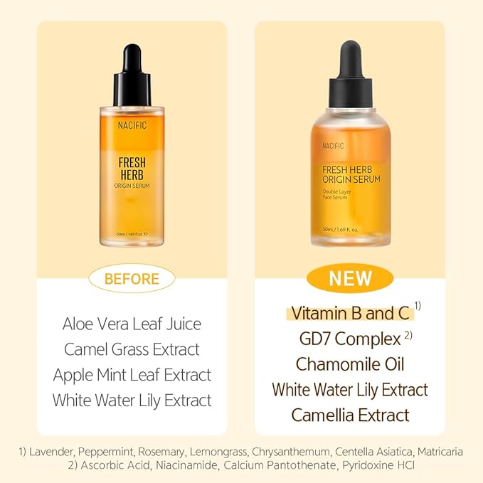 NACIFIC Fresh Herb Origin Triple Set (Toner 150ml, Serum 50ml, Cream 50ml) 82% PotMarigold Flower Water, Moisturizing, Niacinamide, Pore, Sepicalm, Orange